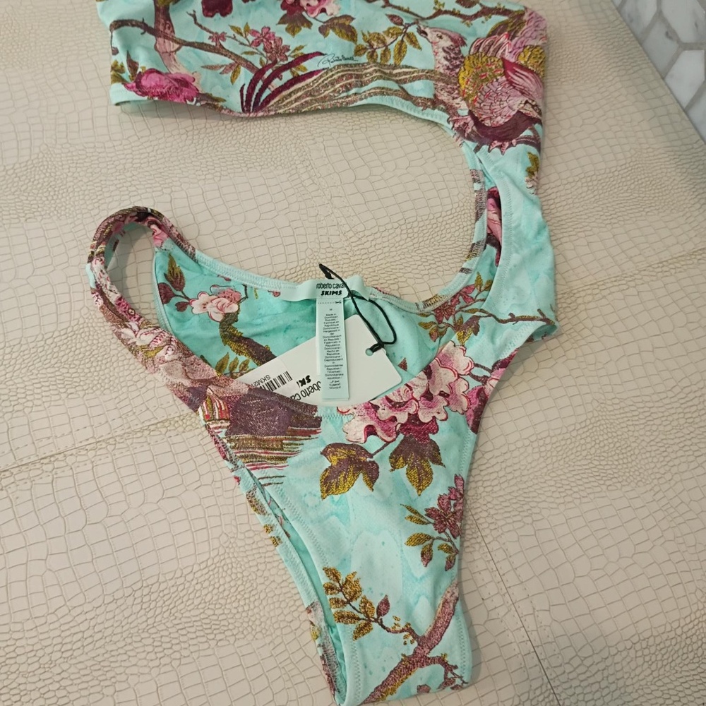💋 Roberto Cavalli X Skims M- Strapless Monokini- NWT